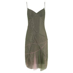 Vintage 2002 Versace Mesh Chiffon Dress