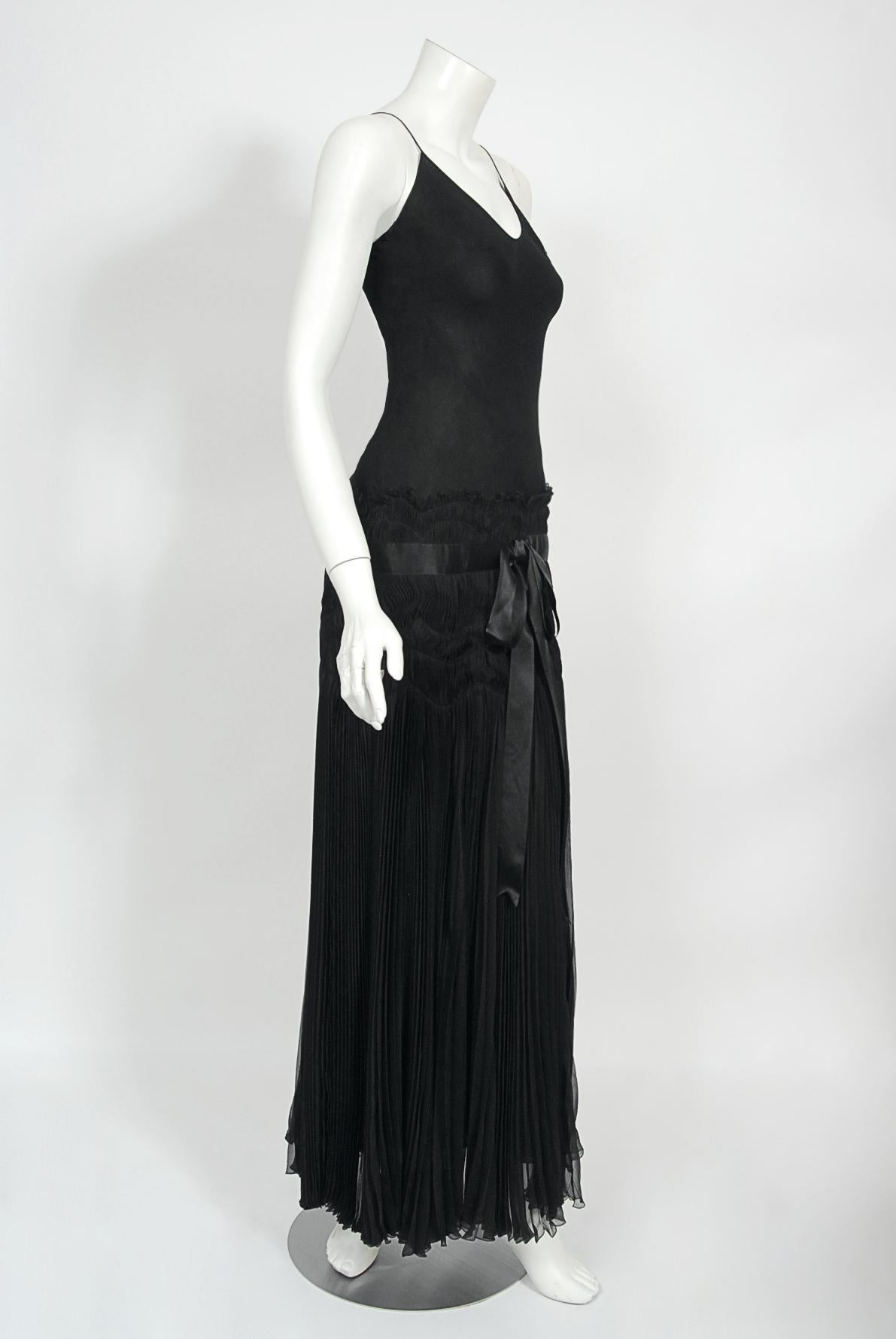 Vintage 2004 Christian Dior by Galliano Sheer Silk Pleated Bias-Cut Slip Gown 5