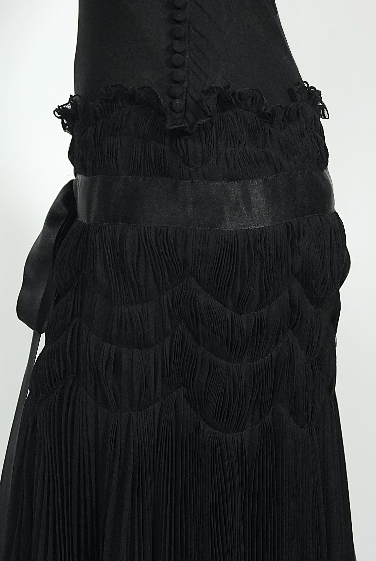 Vintage 2004 Christian Dior by Galliano Sheer Silk Pleated Bias-Cut Slip Gown 7