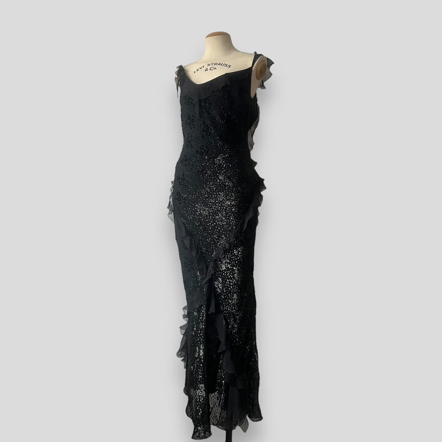 Women's Vintage 2004 Christian Dior by Galliano Silk Bias-Cut Gown dress, with stole For Sale