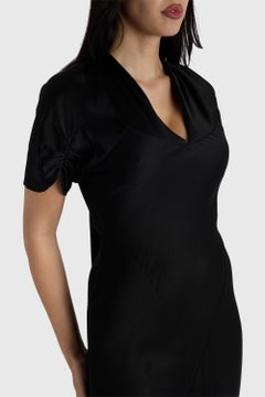 Vintage 2007 Galliano Crepe Black Gown