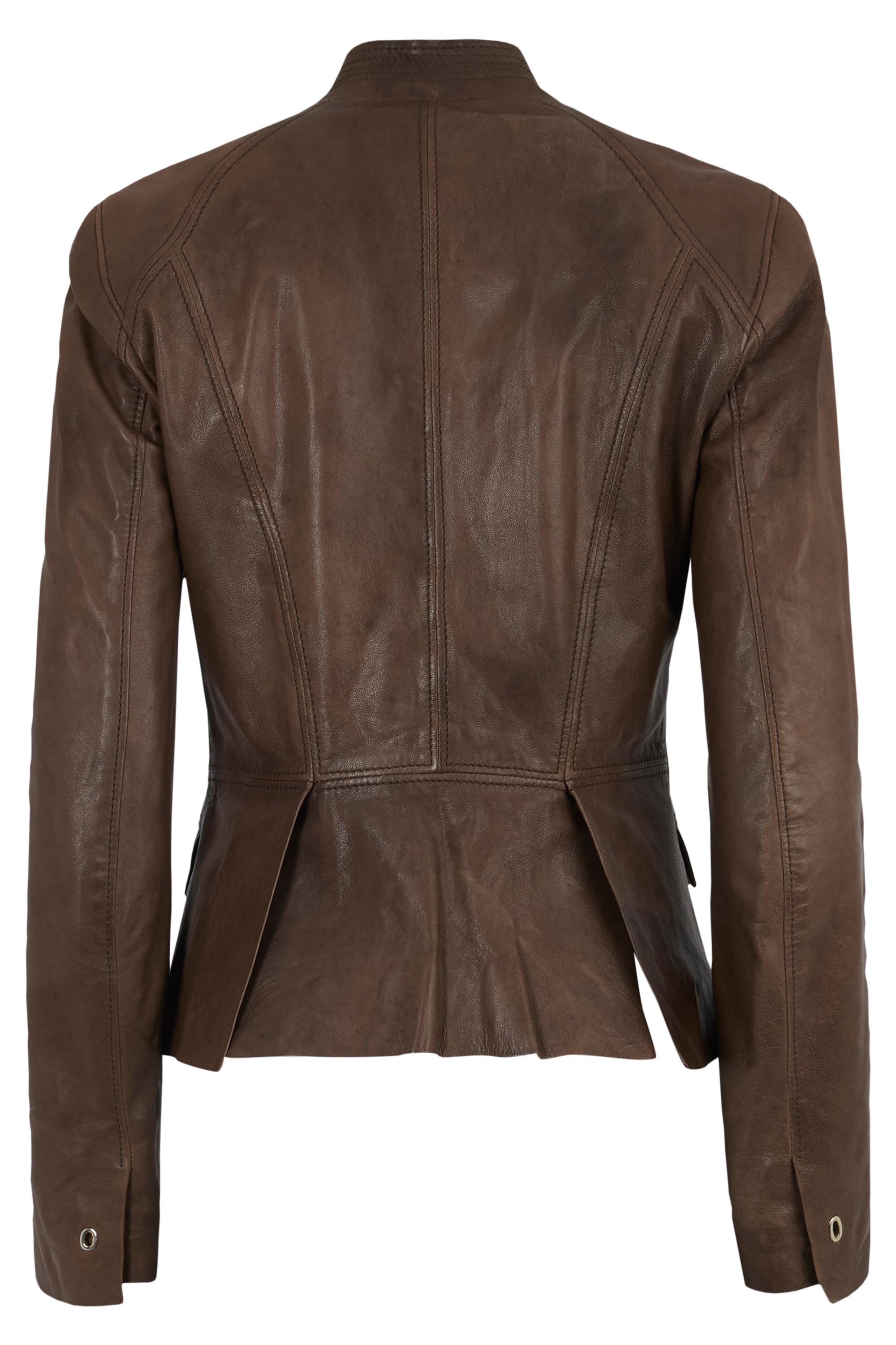 Vintage 2009 Just Cavalli Brauner Lederblazer (Schwarz) im Angebot