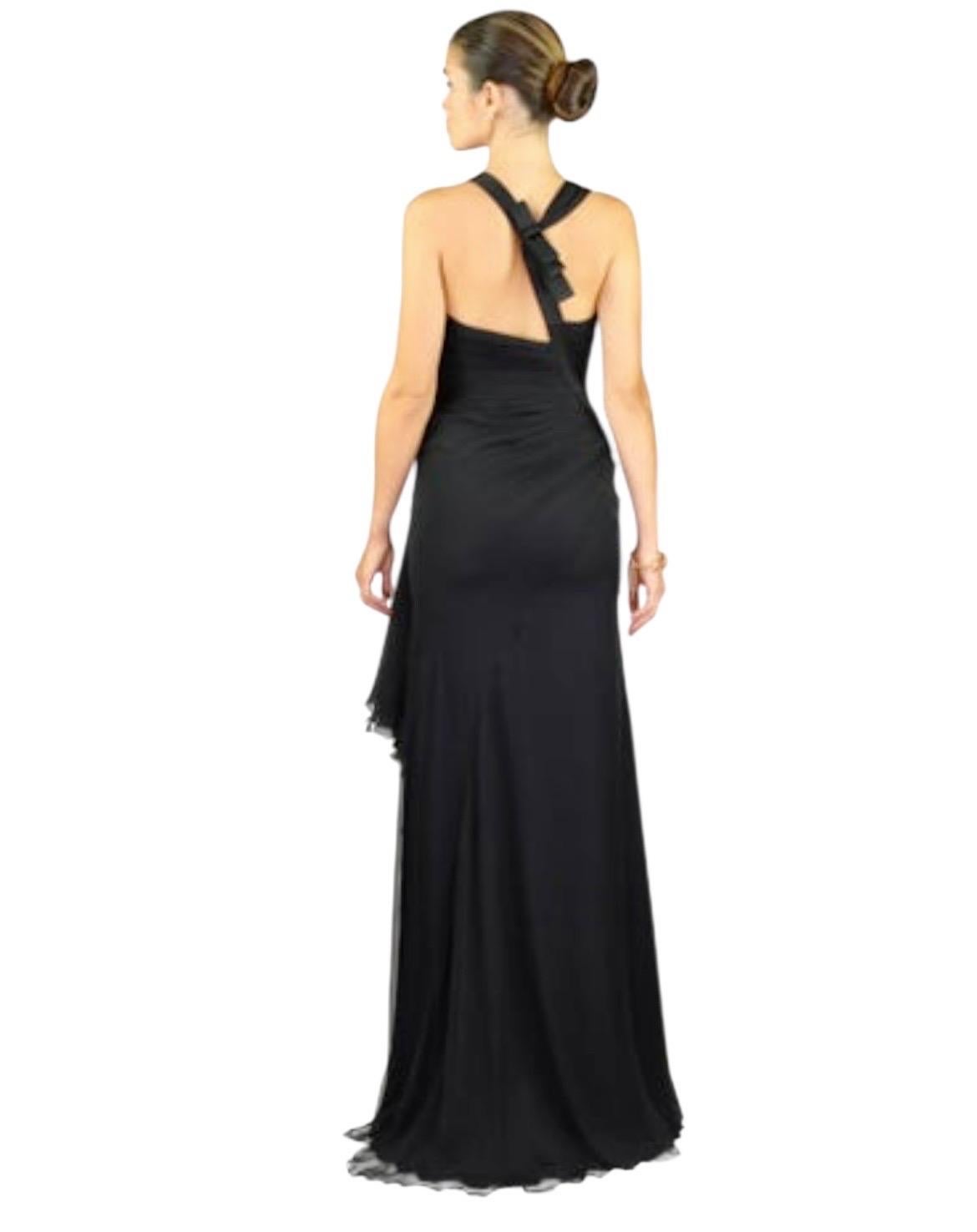 Vintage 2009 Versace Bata de seda negra NWT en Nuevo estado para la venta en Montgomery, TX