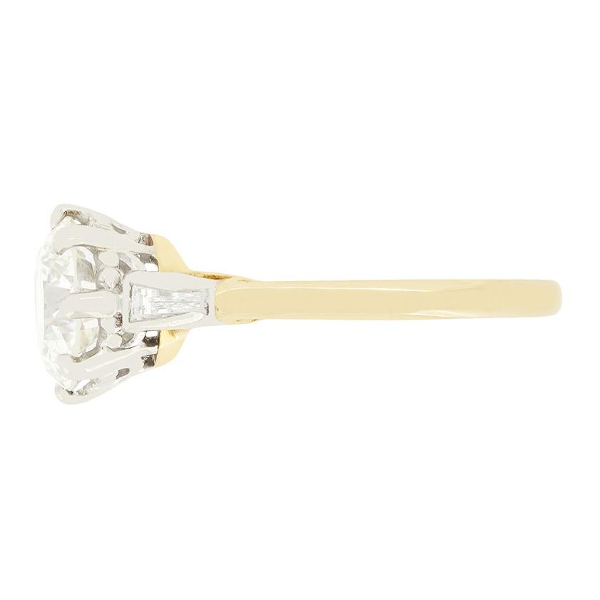 Brilliant Cut Vintage 2.00ct Diamond Solitaire Ring, c.1950s For Sale