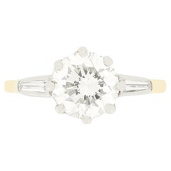 Vintage 2.00ct Diamond Solitaire Ring, ca. 1950er Jahre