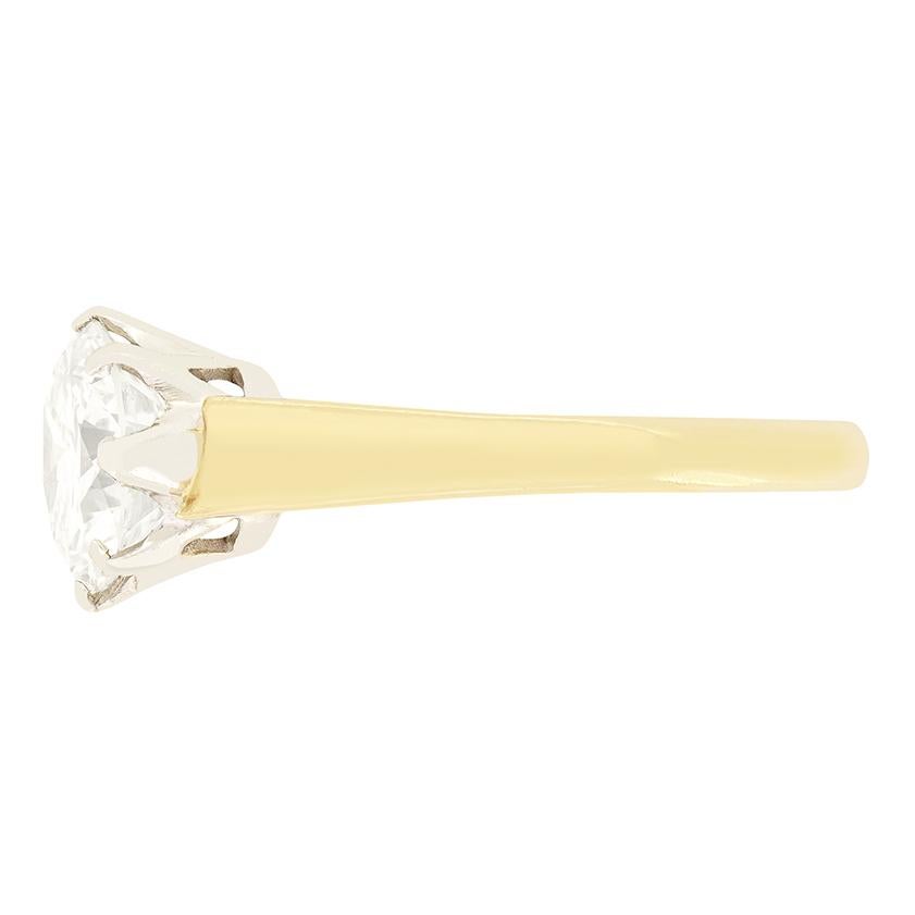 Brilliant Cut Vintage 2.00ct Diamond Solitaire Ring, c.1977 For Sale