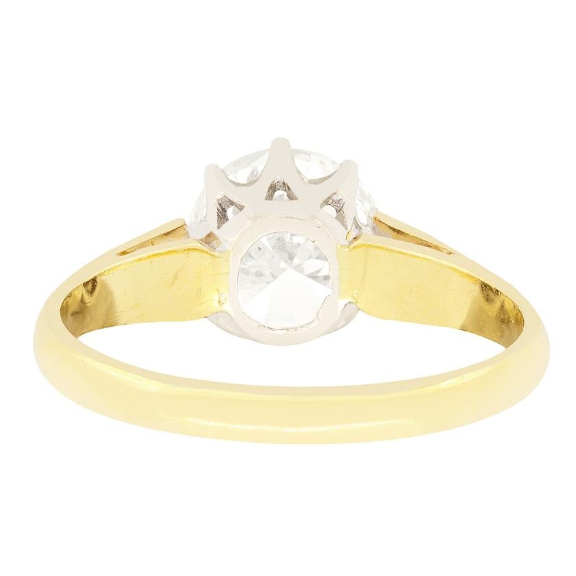 Vintage 2.00ct Diamond Solitaire Ring, c.1977 In Good Condition For Sale In London, GB