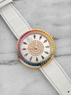 Vintage 2017 Jacob & Co. Brilliant Rainbow RG BA537.40.GR.KW.A Auto White 44mm