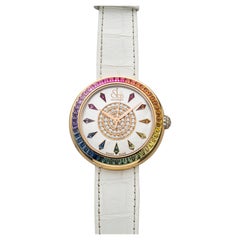 Vintage 2017 Jacob & Co. Brilliant Rainbow RG BA537.40.GR.KW.A Auto White 44mm