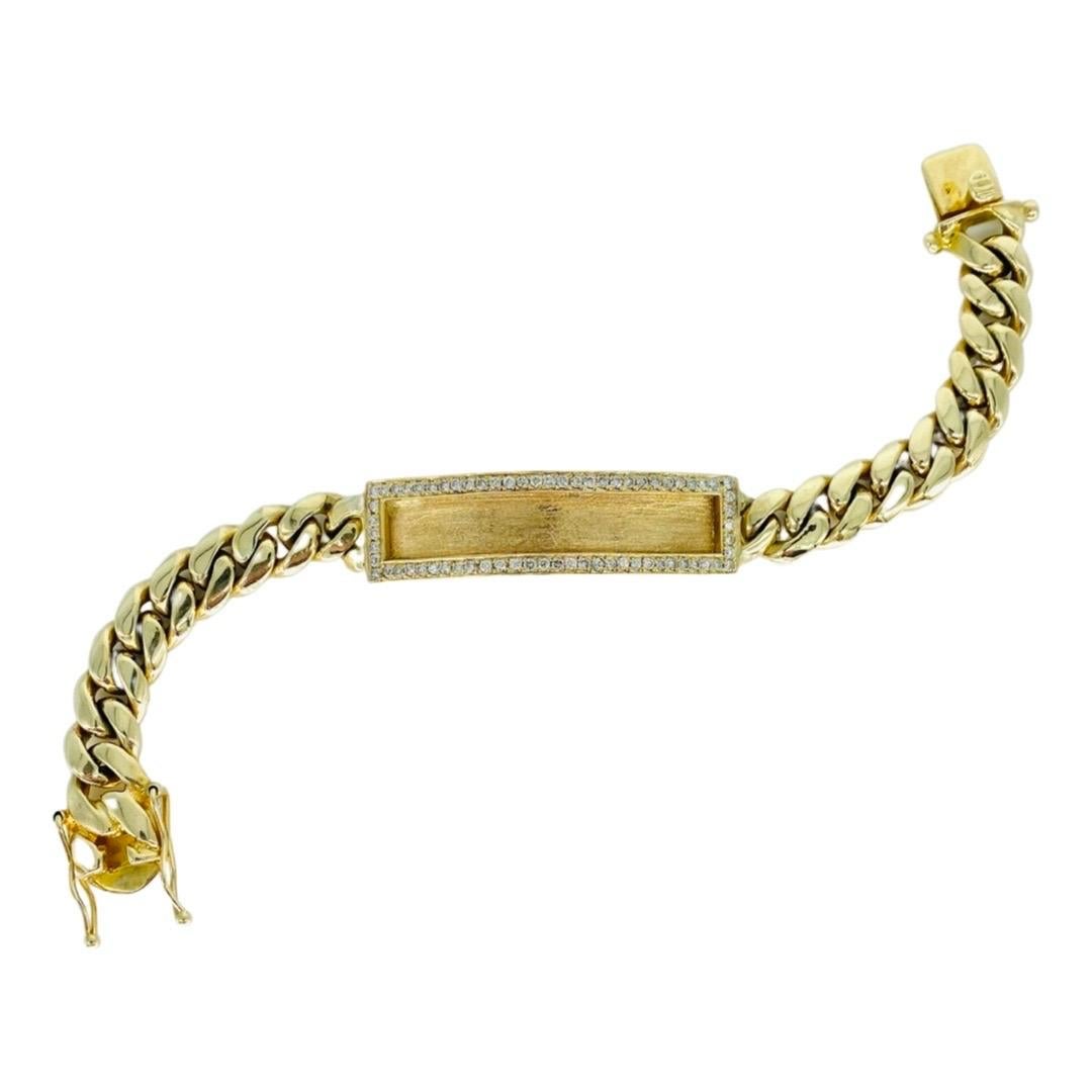 cuban link bracelet with name plate