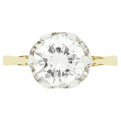 Anillo solitario de diamantes vintage de 2,04 ct, c.1950
