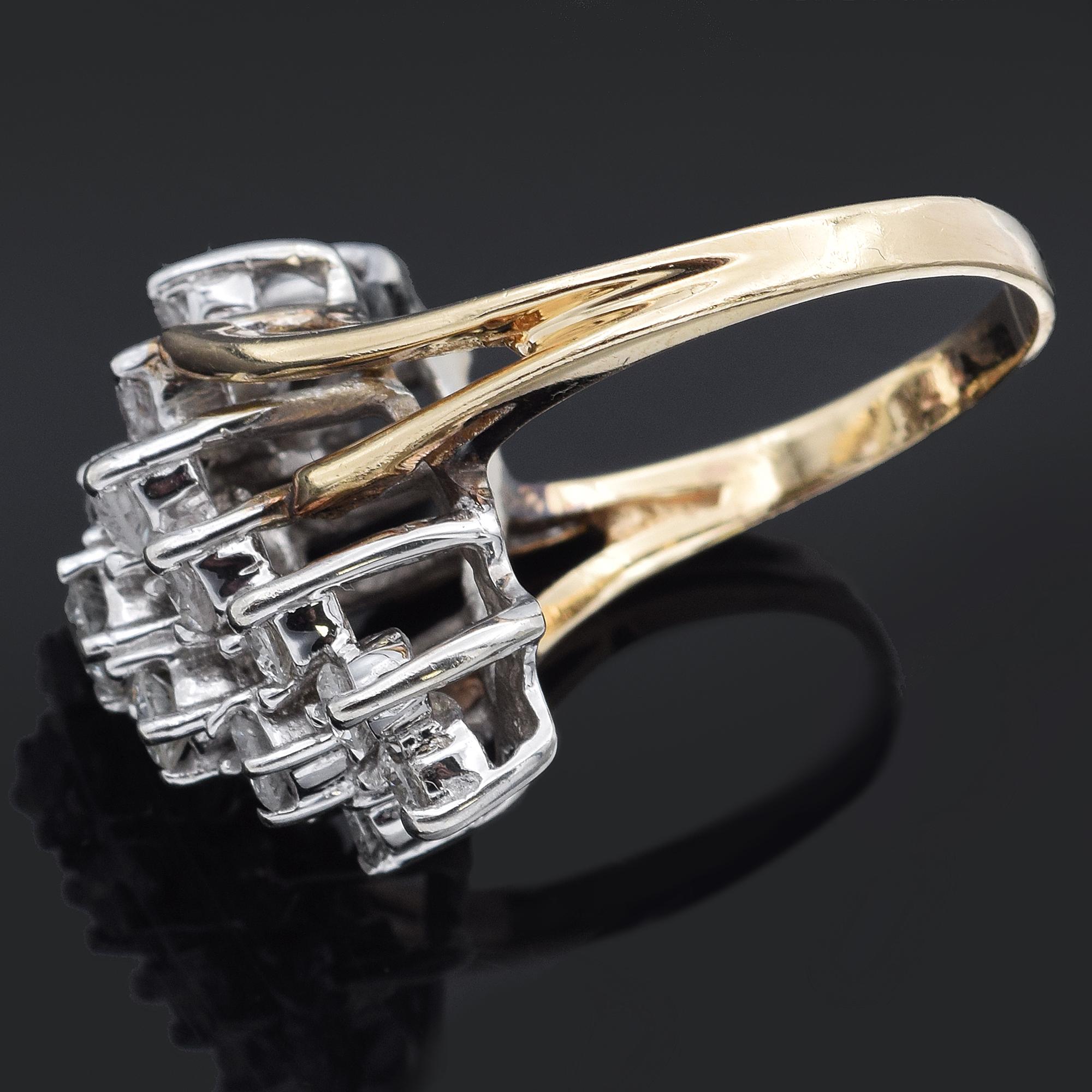Weight: 8.7 Grams
Stone: Approx. 2.07 TCW (0.07-0.21 ct) Diamonds
Face of Ring: 22.8 x 12.3 x 12.2 mm
Ring Size: 7.5
Hallmark: 14K

Item #: BR-1062-092823-04