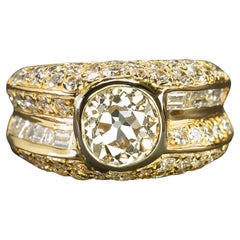Vintage 2.08 Carat Old Mine Cut Diamond Engagement Ring