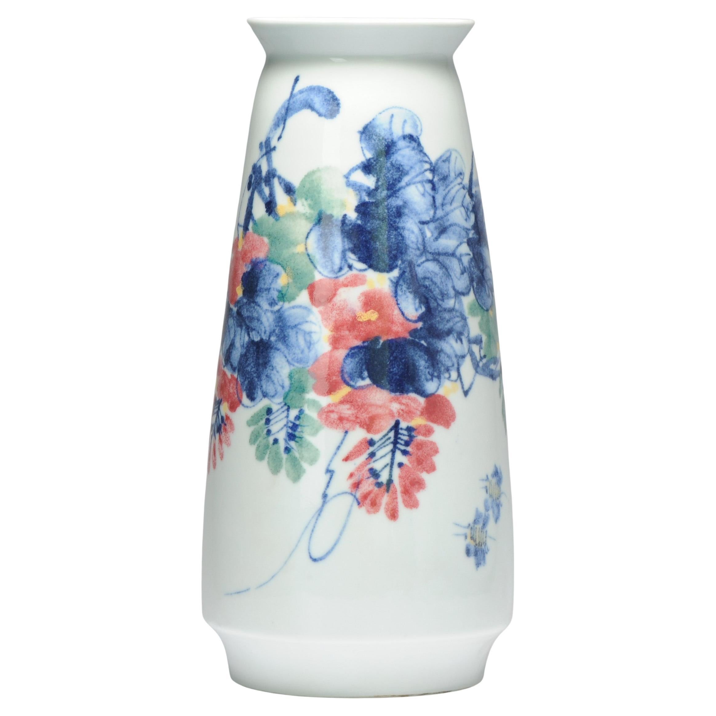besked Hejse Og hold Vintage 20 C Chinese Porcelain Proc Liling Vase China Flowers Underglaze  For Sale at 1stDibs