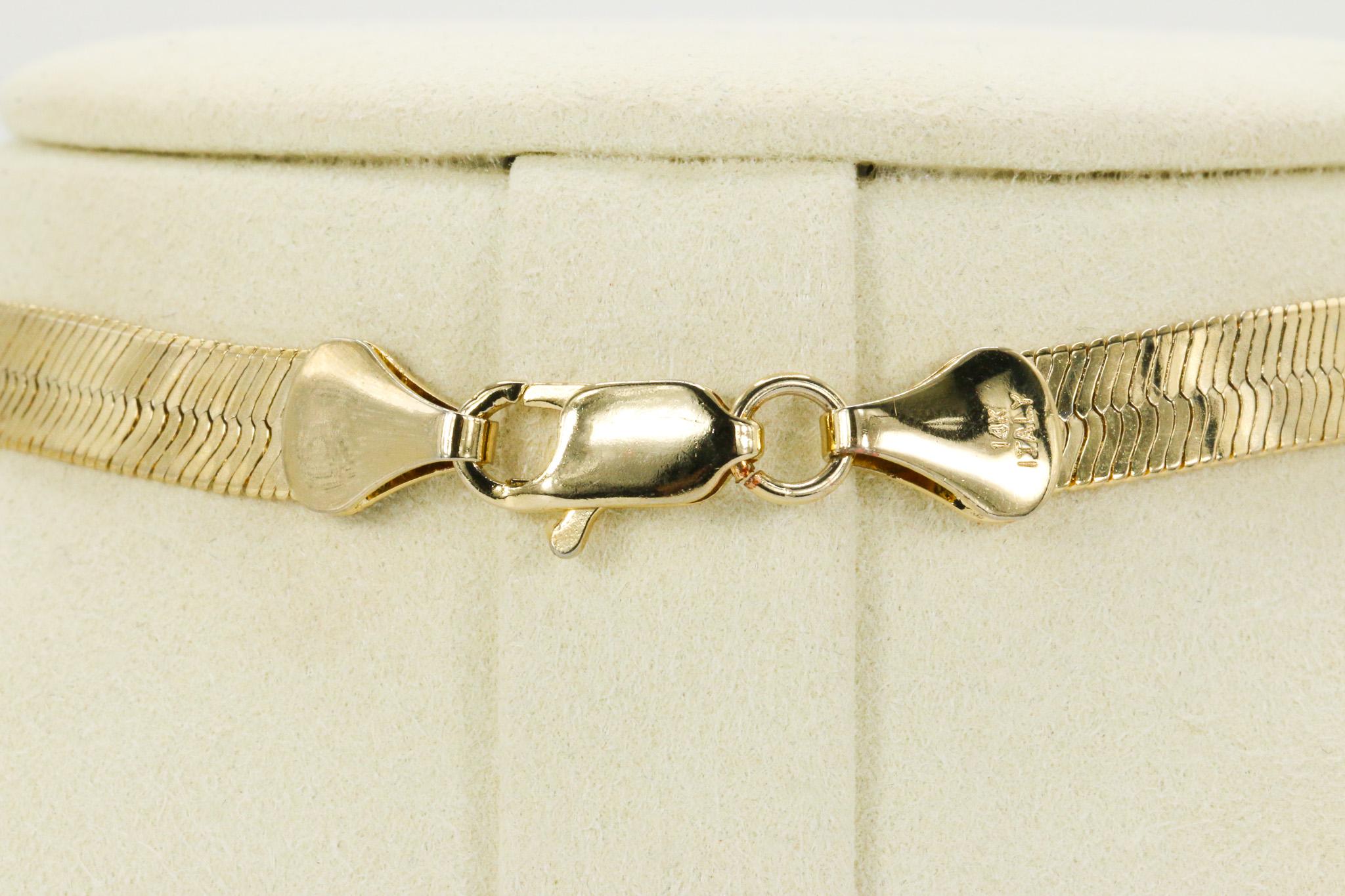 Collana vintage con catena a spina di pesce da 20