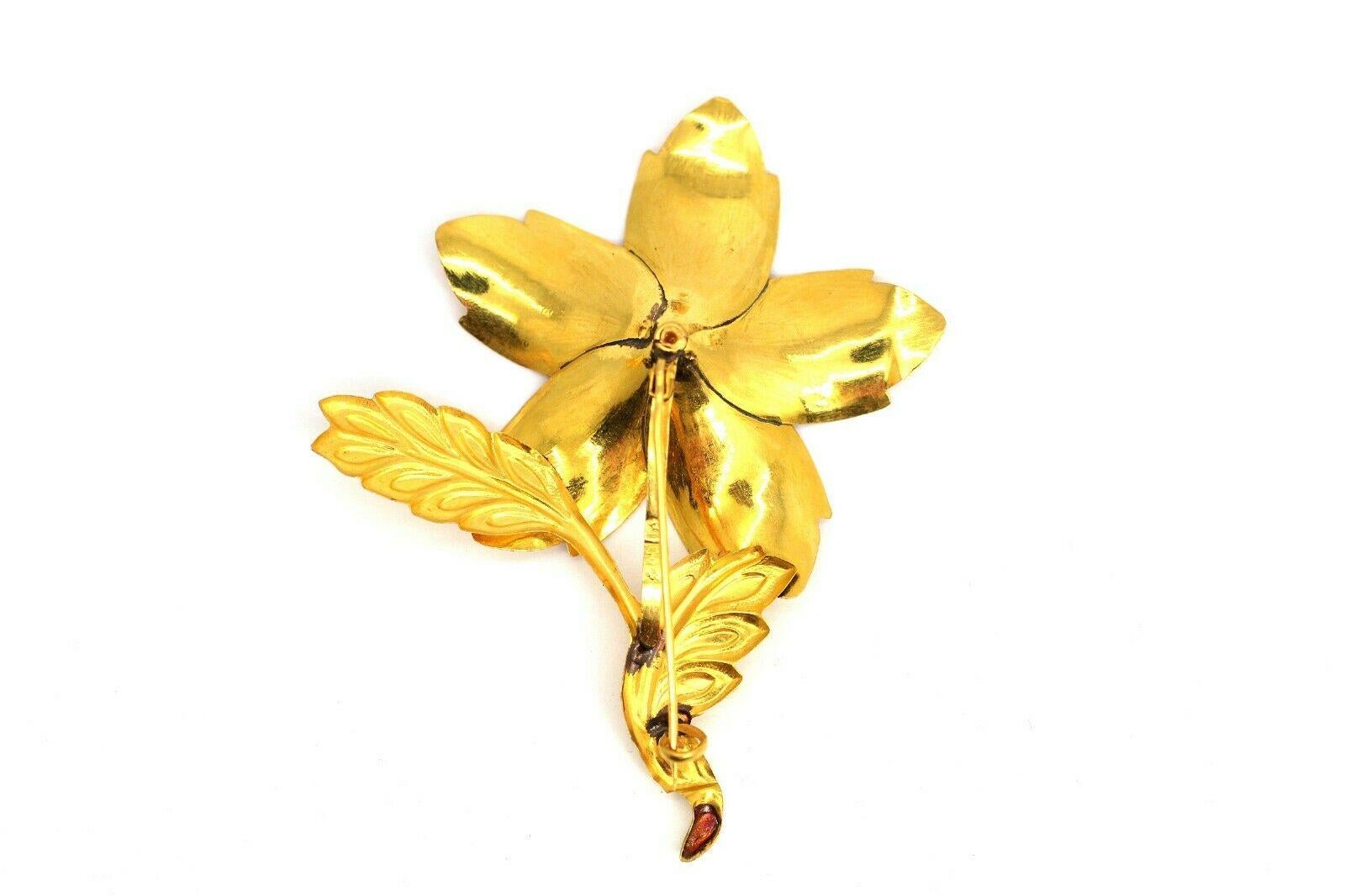 gold flower pins