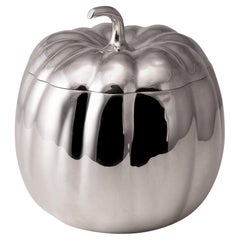 Vintage 20th Centur Italian Silver Plated 'Pumpkin' Ice Bucket By Teghini c.1970