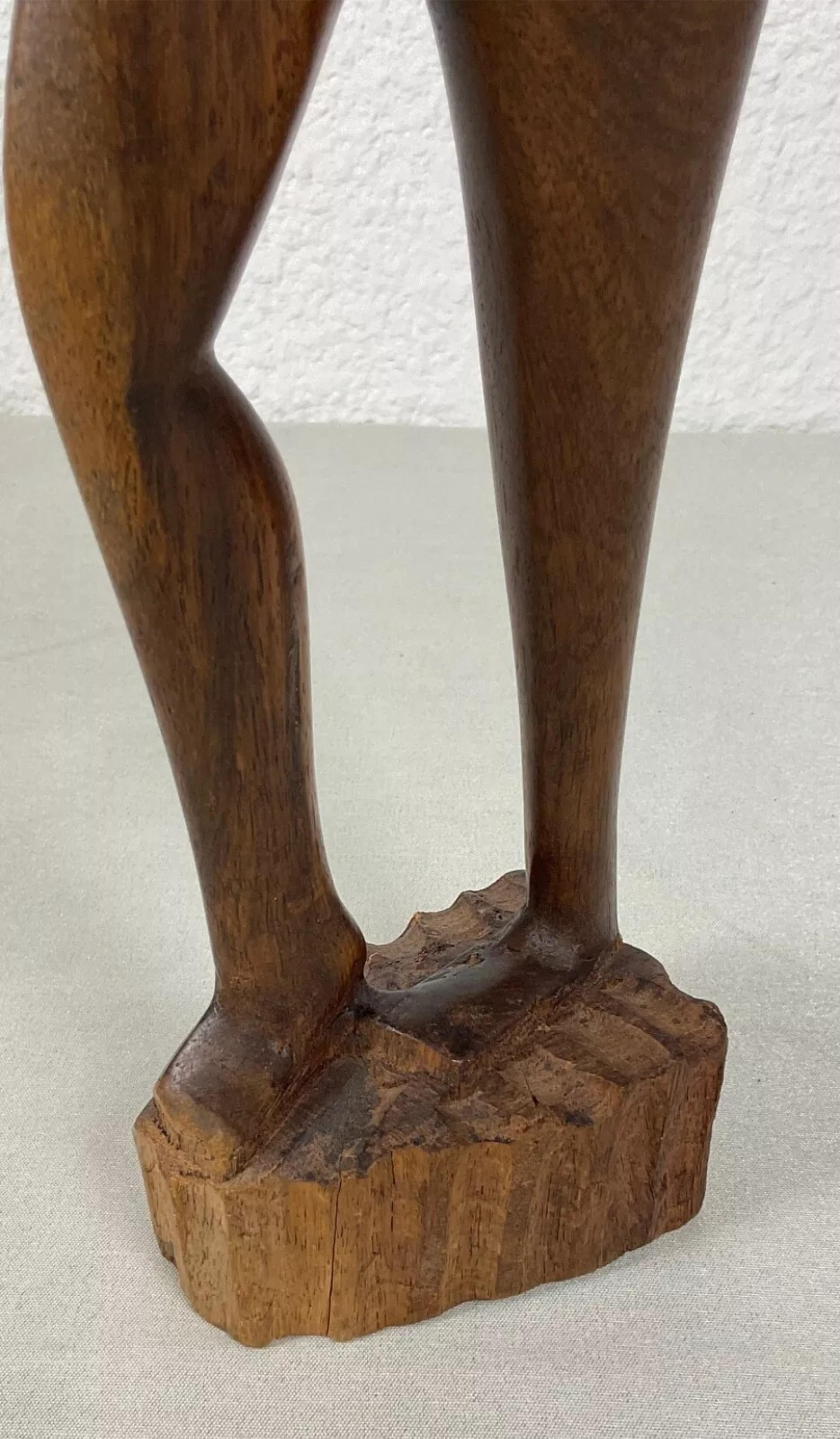 Vintage 20th Century Abstract African Wooden Sculpture - 2Y482 In Fair Condition For Sale In Bordeaux, FR