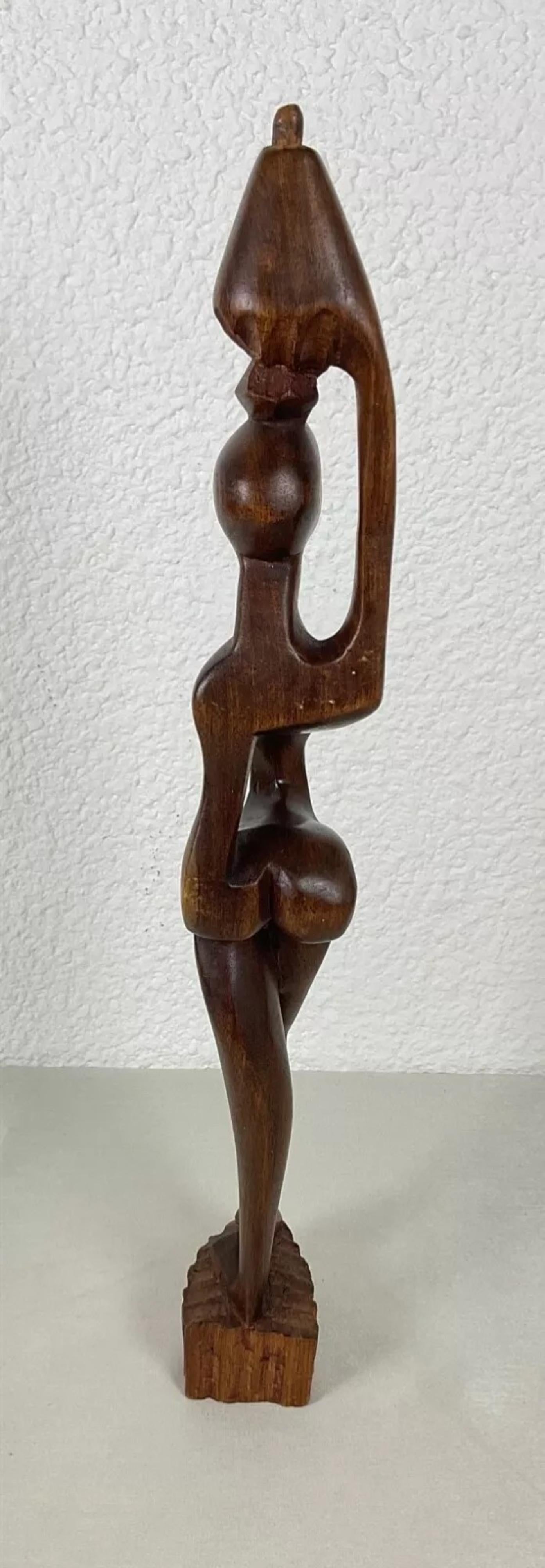 Vintage 20th Century Abstract African Wooden Sculpture - 2Y482 For Sale 4