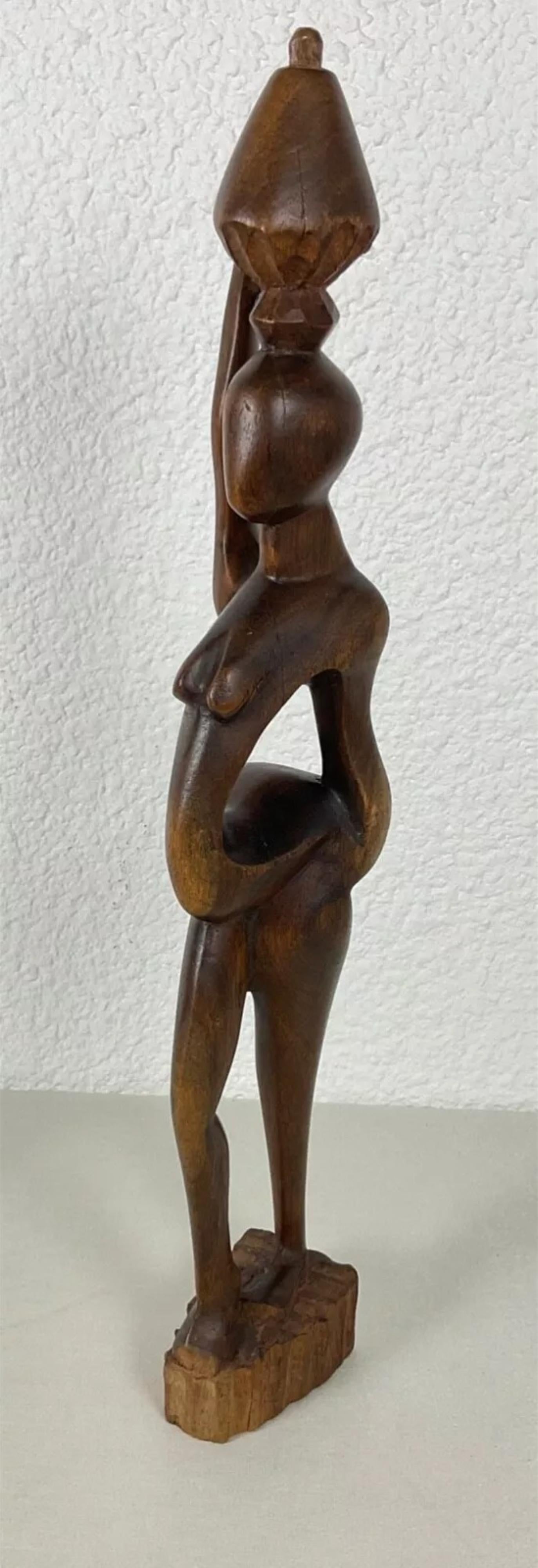 Vintage 20th Century Abstract African Wooden Sculpture - 2Y482 For Sale 5