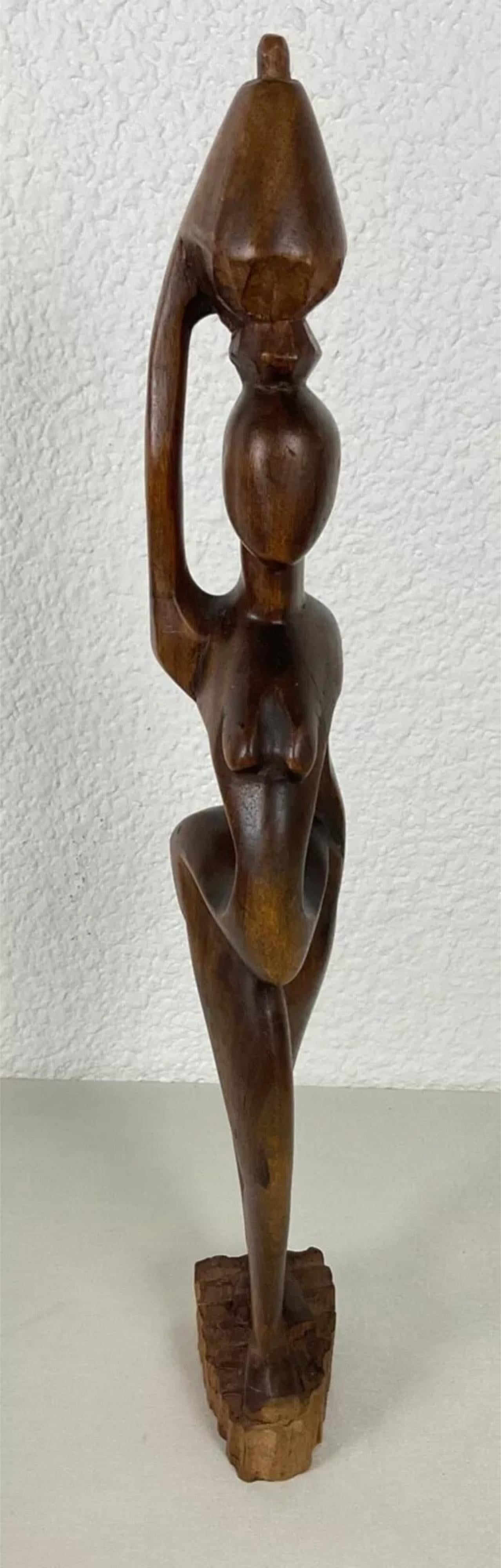 Vintage 20th Century Abstract African Wooden Sculpture - 2Y482 For Sale 6