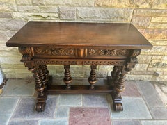 Vintage 20th Century Antique Renaissance Revival Console Table