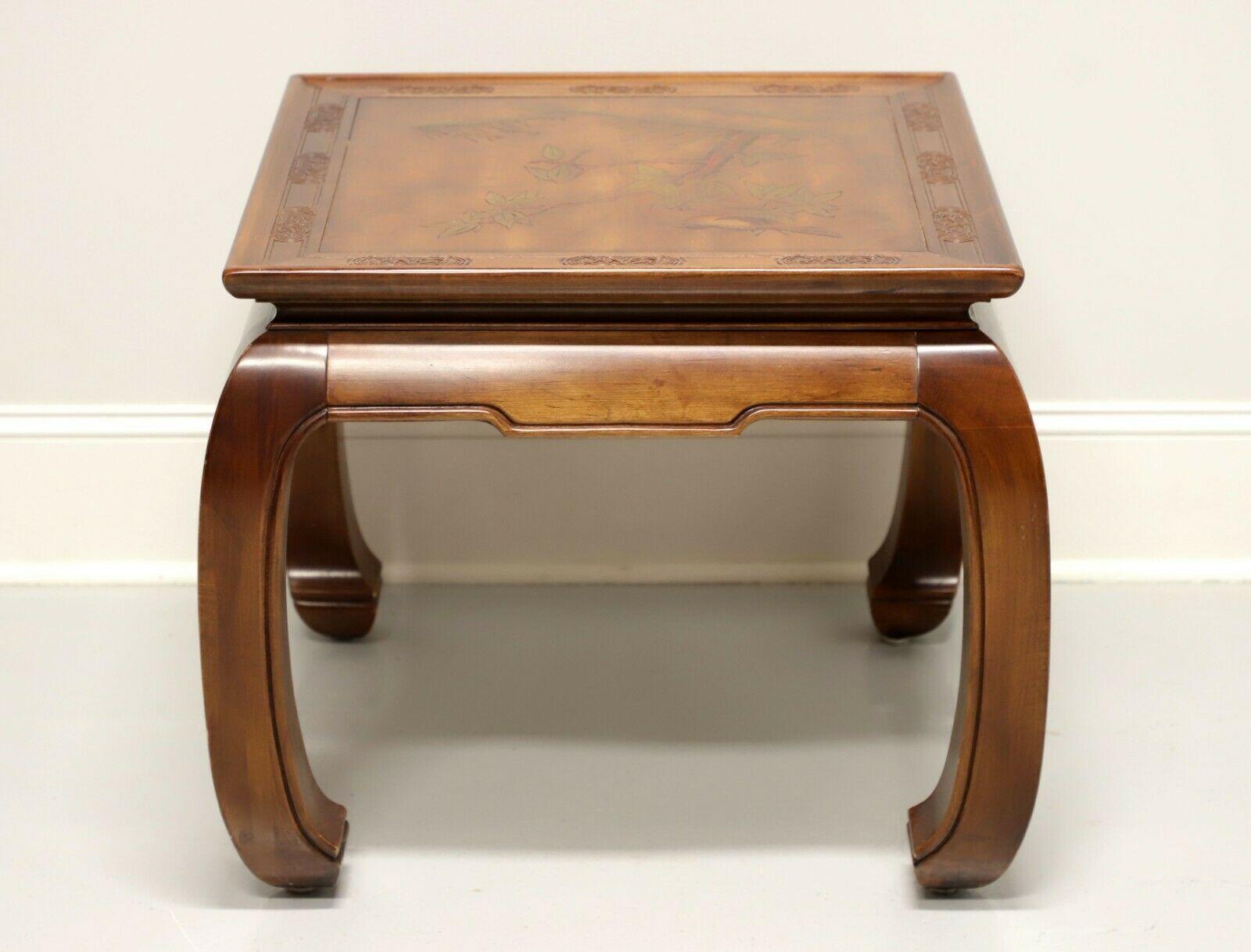 American Late 20th Century Asian Chinoiserie Ming Carved Accent Table - A For Sale