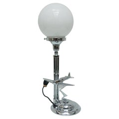Vintage 20th Century Aviation Table Lamp