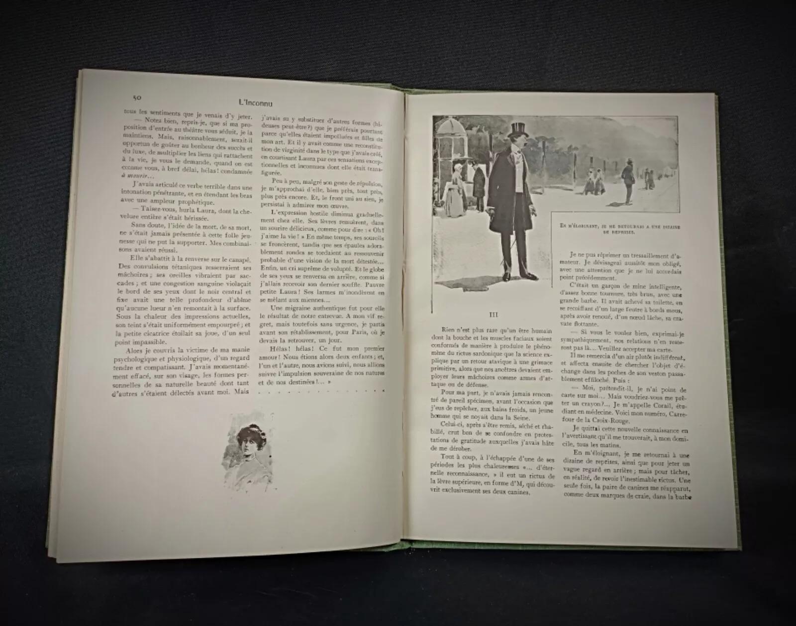 Vintage-Buch „L'Inconnu“ von Paul Hervieu aus dem 20. Jahrhundert, Paris, 2Y239, Vintage (Empire) im Angebot