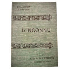 Vintage 20th Century Book "L'Inconnu" by Paul Hervieu - Paris - 2Y239