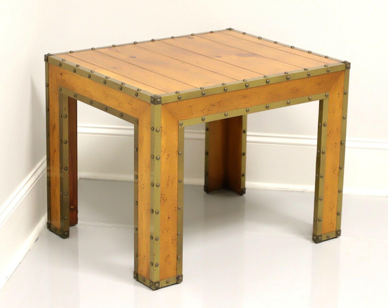 Late 20th Century Vintage Campaign Style Pine Accent Table 3