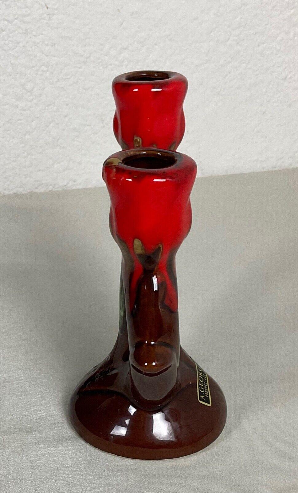 Bougeoir Vintage en céramique du 20ème siècle - A. Georges Pougués-les-Eaux - 2Y548 en vente 1