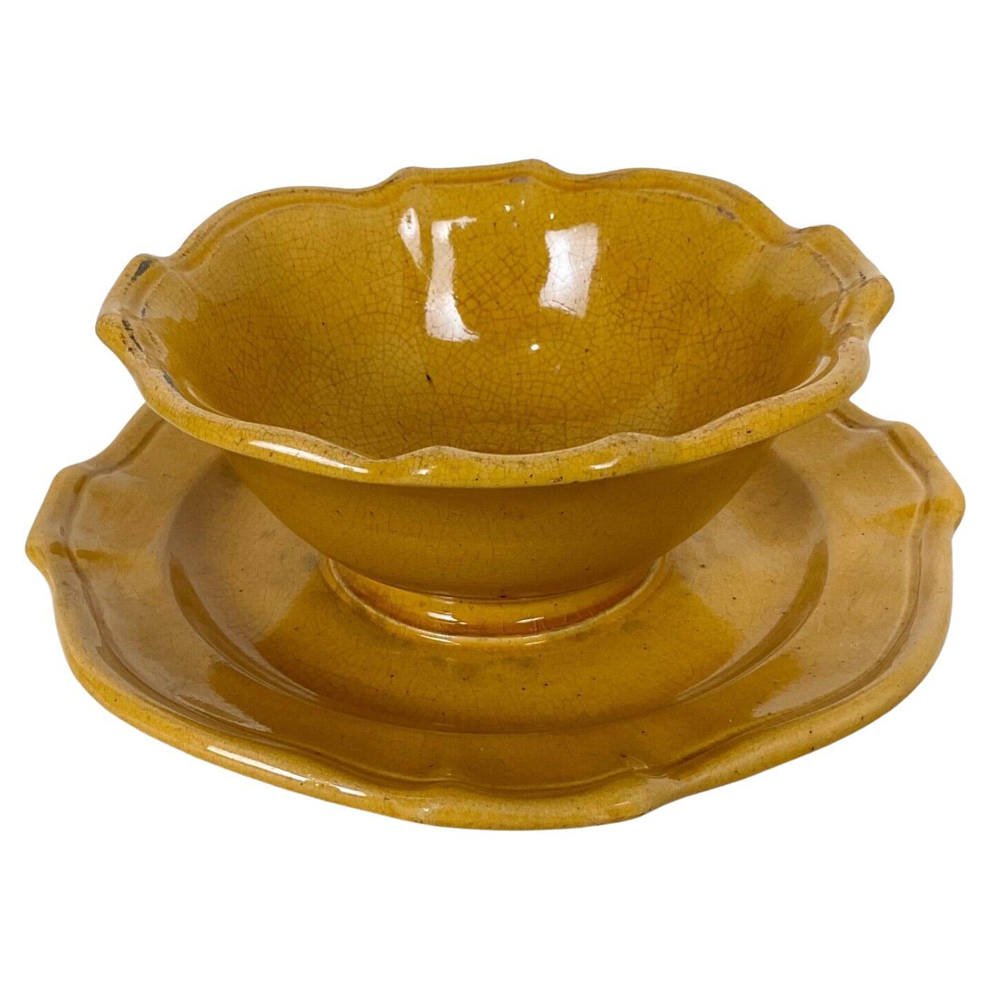Vintage 20th Century Ceramic Flower Pot – Dichon Uzés, Glazed - 2Y489