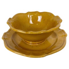 Vintage 20th Century Ceramic Flower Pot – Dichon Uzés, Glazed - 2Y489