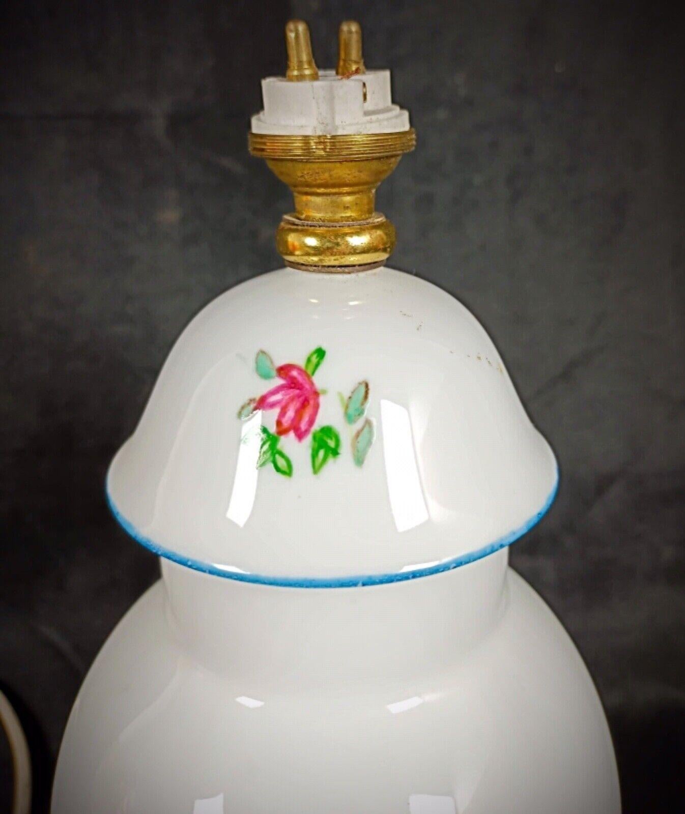 Base de lampe vintage du 20ème siècle en céramique avec motif d'oiseau et de fleur  - 2Y132 Bon état - En vente à Bordeaux, FR