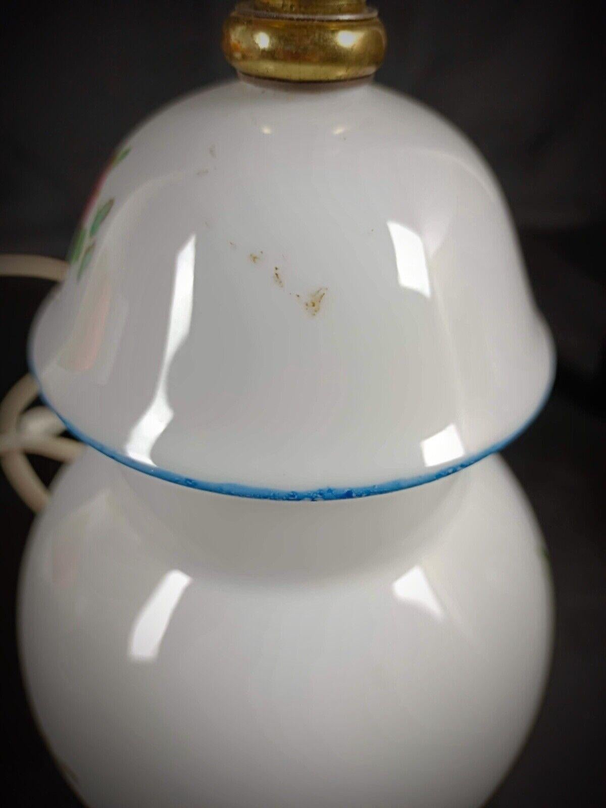 Fin du 20e siècle Base de lampe vintage du 20ème siècle en céramique avec motif d'oiseau et de fleur  - 2Y132 en vente