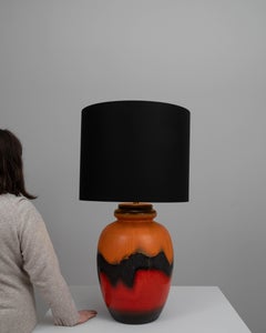 Vintage 20th Century Ceramic Table Lamp with Glazed Finish, Germany