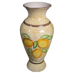 Vintage 20th Century Ceramic Vase – Fruit and Floral Design - 2Y501