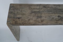 Vintage 20th Century Chinese Elm Console Table – Minimalist Design, Light Patina