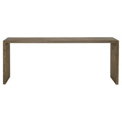 Vintage 20th Century Chinese Elm Console Table – Minimalist Design, Light Patina