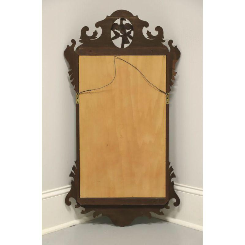 Late 20th Century Chippendale Style Burl Walnut Wall Mirror For Sale 4