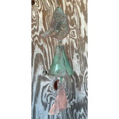 Vintage 20th Century Cosanti Bronze Fish Wind Chime