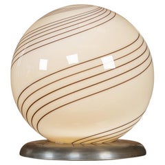 Vintage By Murano Beistelllampe aus cremefarbenem Glas des 20. Jahrhunderts, hergestellt in Venedig, ca. 1980