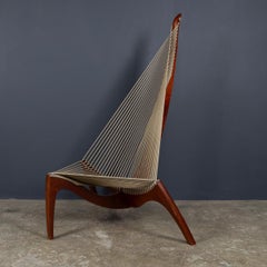 Vintage 20th Century Danish "Harp" Chair By Jørgen Høvelskov c.1963