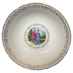 Plato hondo de porcelana vintage del siglo XX - Diseño Fragonard - 2Y509