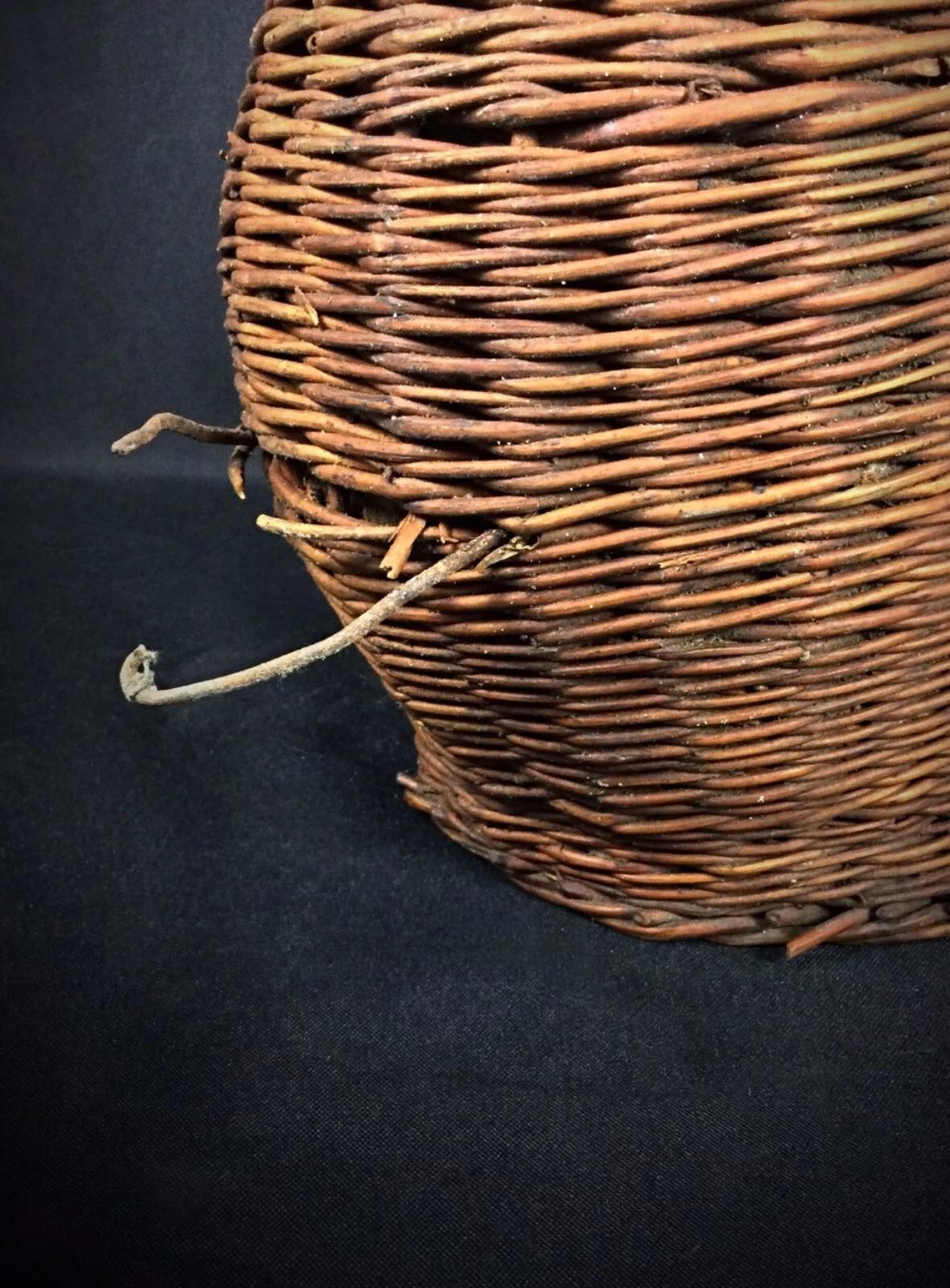 20ième siècle Bouteille Demijohn Vintage du 20ème siècle avec couvercle en osier - Pas de bouchon - 2Y280 en vente
