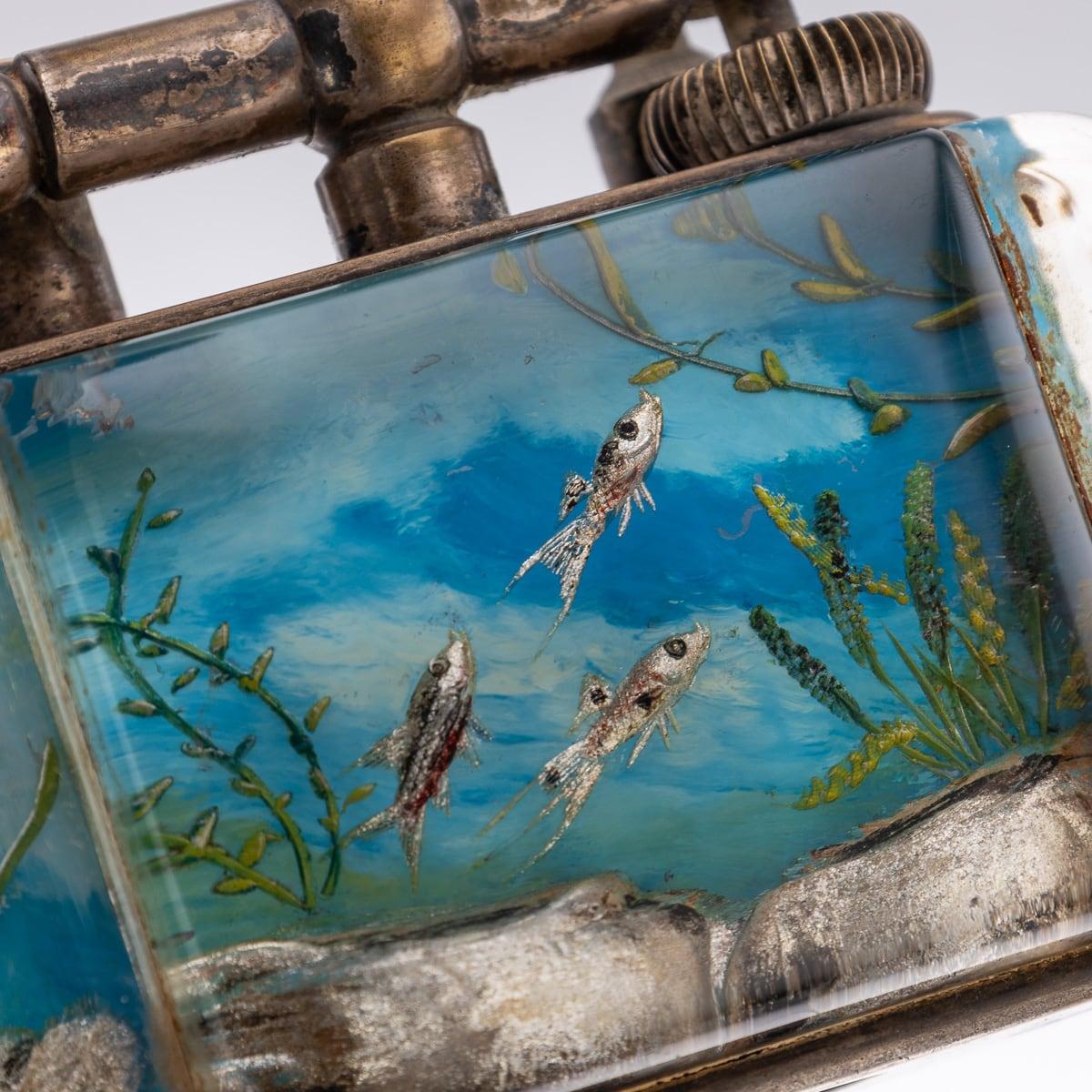 Vintage 20. Jahrhundert Dunhill Half-Giant Aquarium Tischfeuerzeug c.1950 im Angebot 9
