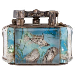 Vintage 20th Century Dunhill Half-Giant Aquarium Table Lighter c.1950