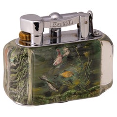 Vintage 20th Century Dunhill Tropical 'Aquarium' Table Lighter c.1950