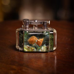 Vintage 20th Century Dunhill Tropical 'Aquarium' Table Lighter c.1960